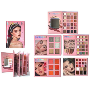 78 Color Book Style Eyeshadow Palette 5 Pages Matte Shimmer Highlighter Blush Lipstick Contour Brow Makeup Kit 9067 9061